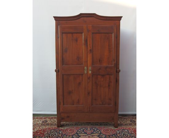 ARMADIO PIEMONTESE A DUE PORTE IN CILIEGIO EPOCA PRIMI 800 RESTAURATO cm L 113xP48xH207