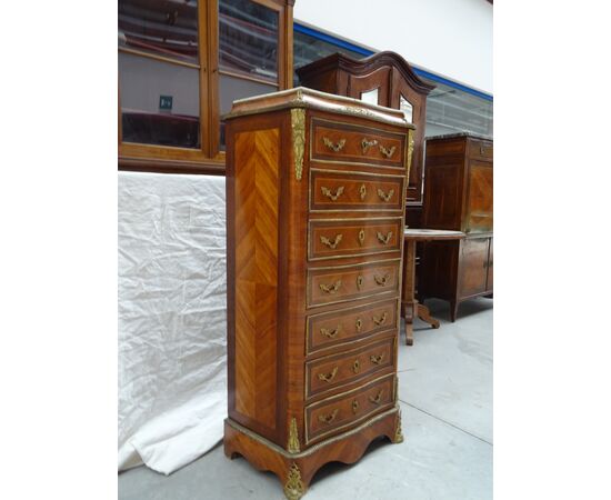 Secretaire in palissandro con bronzi Napoleone III 1880 Francia
