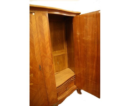 Armadio 2 porte francese stile Luigi XV in bois de rose di inizio 1900