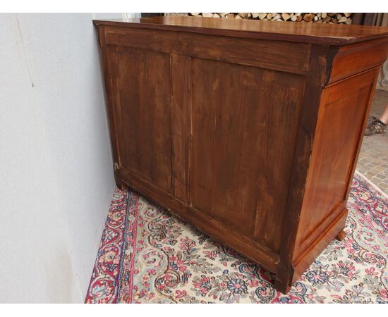 Restored cherry wood two-door credenza from the 19th century.