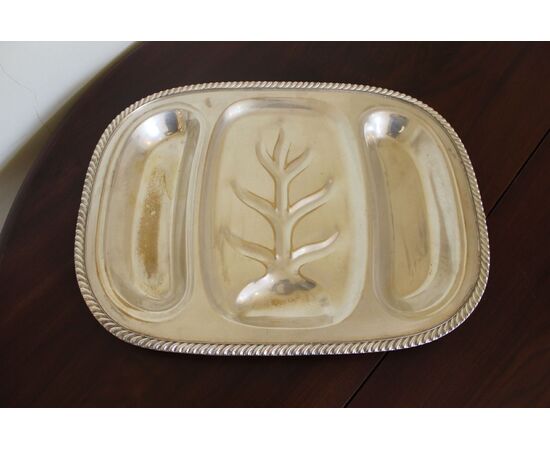 Antipastiera tray, antique pewter 50s Use