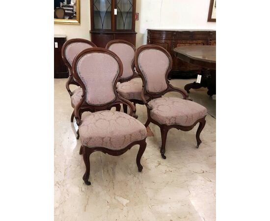 Four lounge chairs Louis Philippe