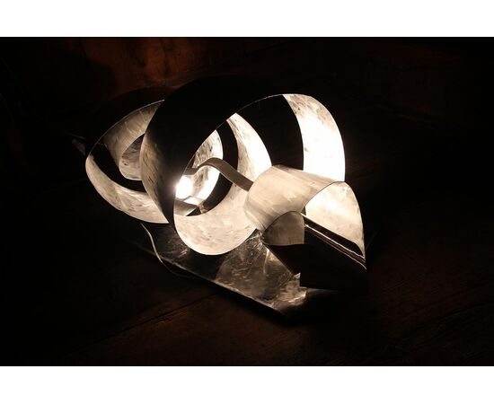 Lamp aluminum tape Wirlwind created by the artist Simona Ambrosini