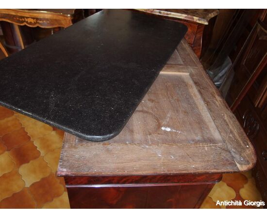 CASSETTONE IN PIUMA DI MOGANO STILE CARLO X