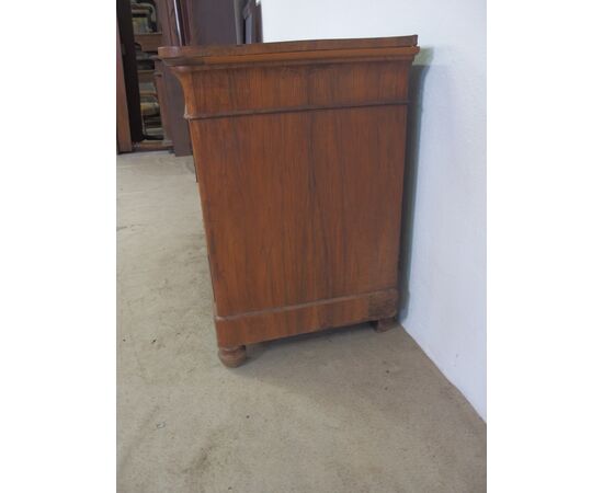 CASSETTONE LASTRONATO IN NOCE CARLO X EPOCA 800 cm L 129xP62xH92