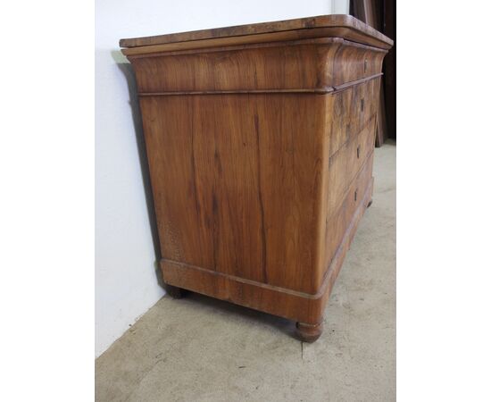 CASSETTONE LASTRONATO IN NOCE CARLO X EPOCA 800 cm L 129xP62xH92