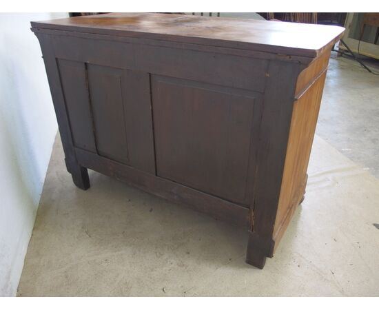 CASSETTONE LASTRONATO IN NOCE CARLO X EPOCA 800 cm L 129xP62xH92