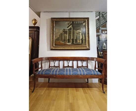 DIRECTOIRE WALNUT SOFA, LATE 18TH CENTURY