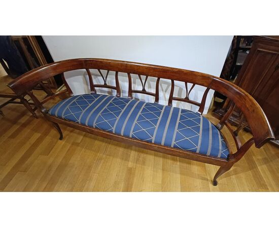 DIRECTOIRE WALNUT SOFA, LATE 18TH CENTURY