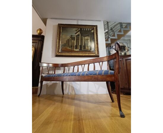 DIRECTOIRE WALNUT SOFA, LATE 18TH CENTURY