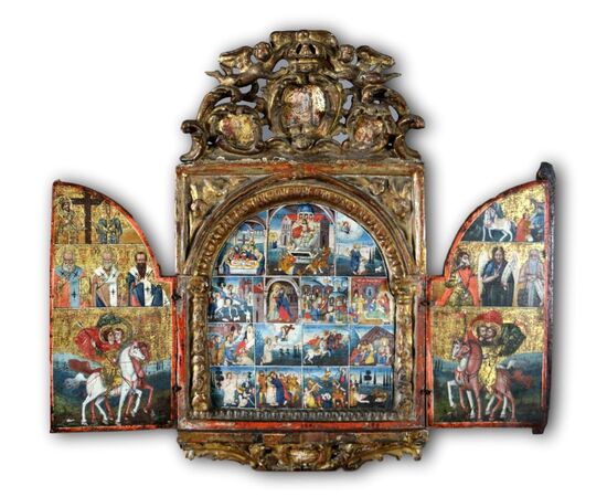 Triptych, 15th century, Southern Greece PRIVATE COLLECTION