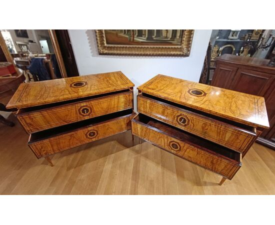 PAIR OF NEO-CLASSICAL STYLE CHEST OF DRAWERS, SECOND HALF OF THE 19TH CENTURY