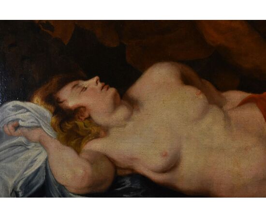 Jupiter and Antiope, follower of Anthoon van Dyck (Antwerp 1599 - London 1641)