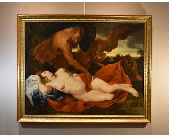 Jupiter and Antiope, follower of Anthoon van Dyck (Antwerp 1599 - London 1641)