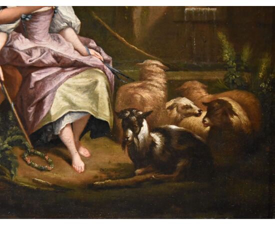 Francois Boucher (Paris, 1703 - 1770), The Surprised Lovers/ The Pleasant Lesson