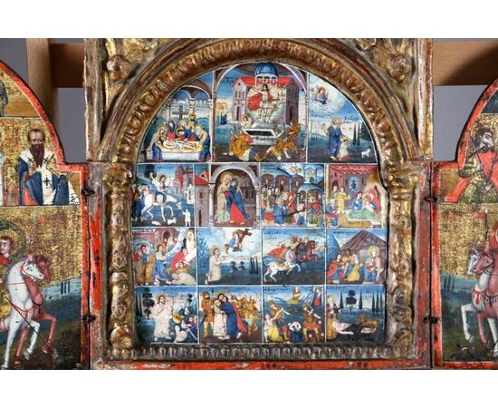 Triptych, 15th century, Southern Greece PRIVATE COLLECTION