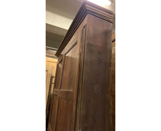 ARM242 - N. 2 walnut wardrobes, from the 1700s, one measures cm L 370 x H 265, the other cm L 195 x H 265