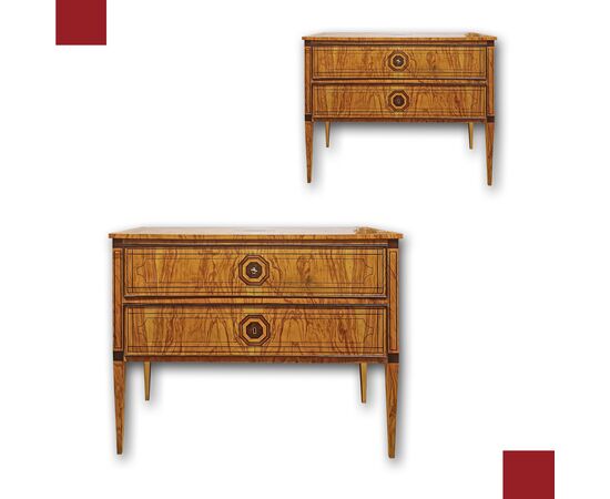 PAIR OF NEO-CLASSICAL STYLE CHEST OF DRAWERS, SECOND HALF OF THE 19TH CENTURY