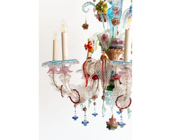 Murano glass chandelier – Italy, 1950s