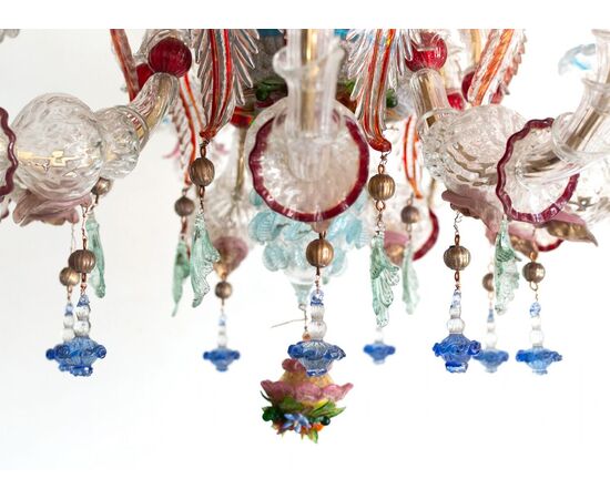 Murano glass chandelier – Italy, 1950s