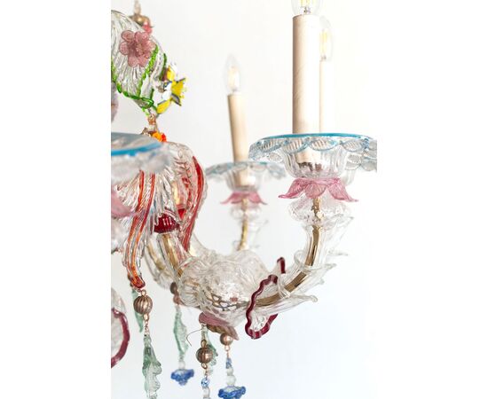 Murano glass chandelier – Italy, 1950s