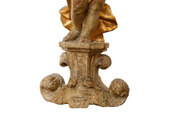 Pair of candle-holding putti