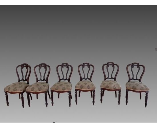 Group of six Louis Philippe chairs