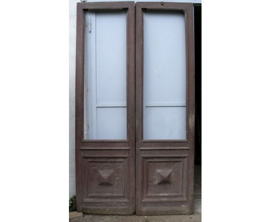 neg013 door to shop in walnut mis. h 295 x 152 cm width.