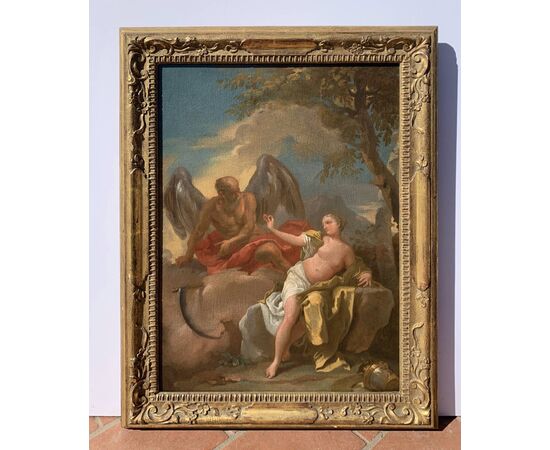 Pittore veneziano (XVIII sec.) - Venere e Crono (bozzetto preparatorio).