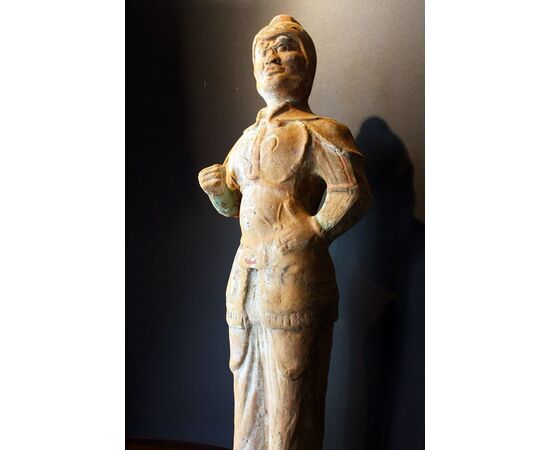 Terracotta guardian figure.