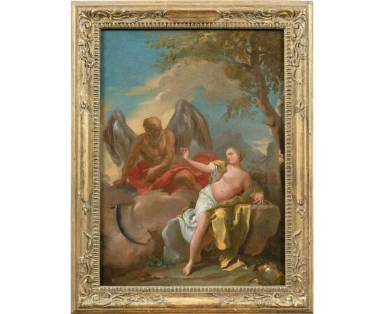 Pittore veneziano (XVIII sec.) - Venere e Crono (bozzetto preparatorio).