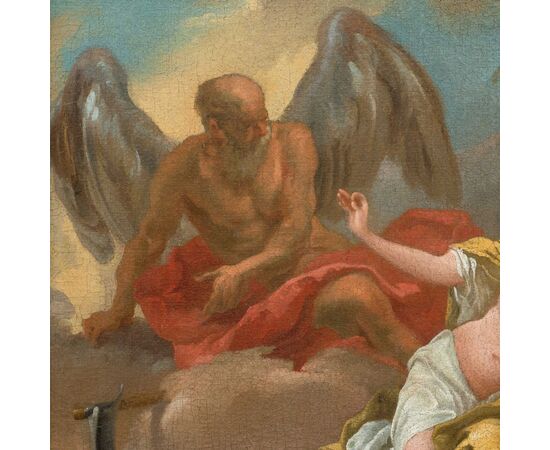 Pittore veneziano (XVIII sec.) - Venere e Crono (bozzetto preparatorio).