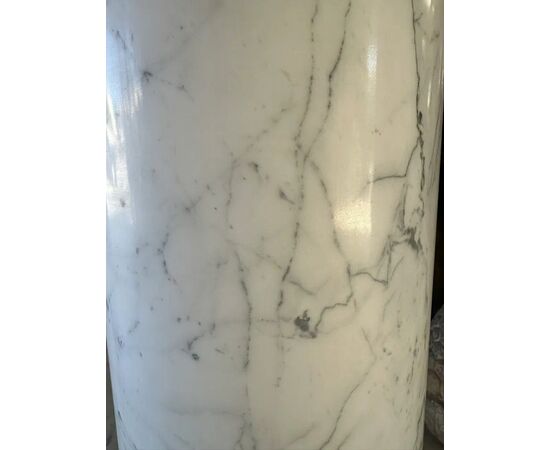 
Sontuosa Coppia di Colonne in Marmo di Carrara, XIX Secolo