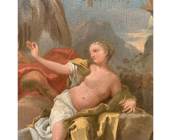 Pittore veneziano (XVIII sec.) - Venere e Crono (bozzetto preparatorio).