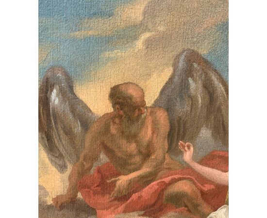 Pittore veneziano (XVIII sec.) - Venere e Crono (bozzetto preparatorio).