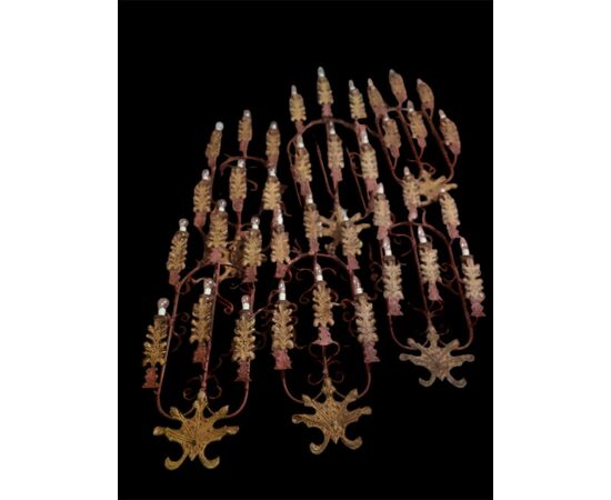 Large wrought iron sconces