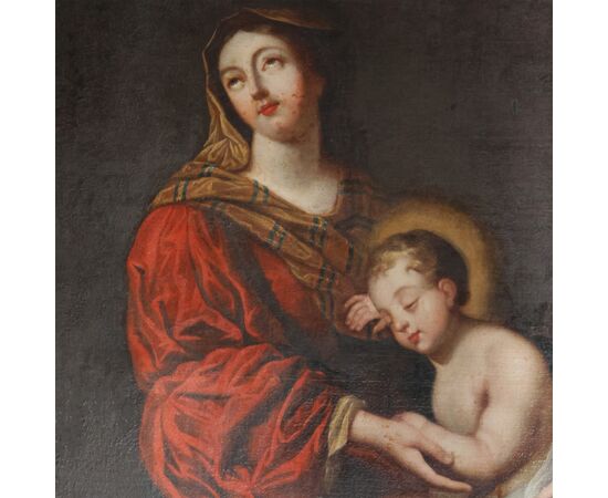 French School; Madonna and Child, 17th century, oil on canvas