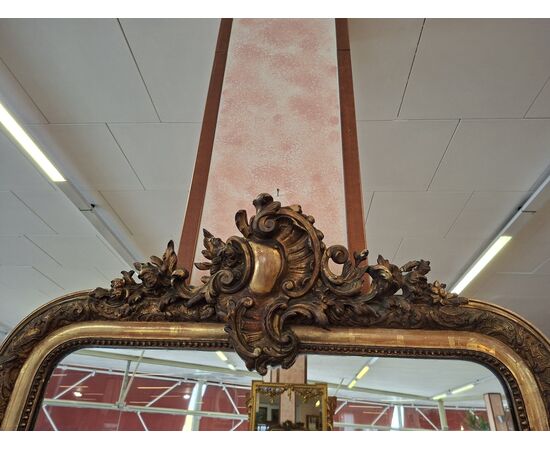 Specchiera in legno dorato