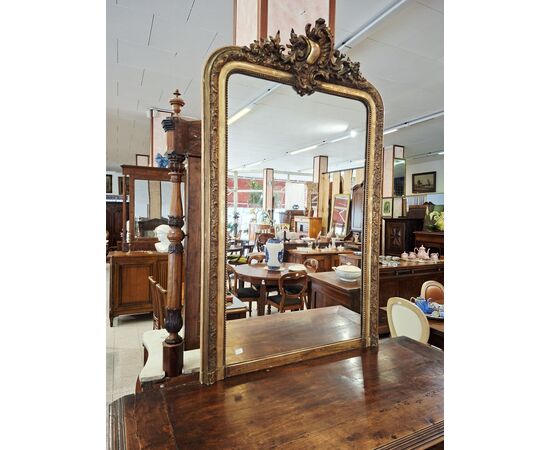 Specchiera in legno dorato