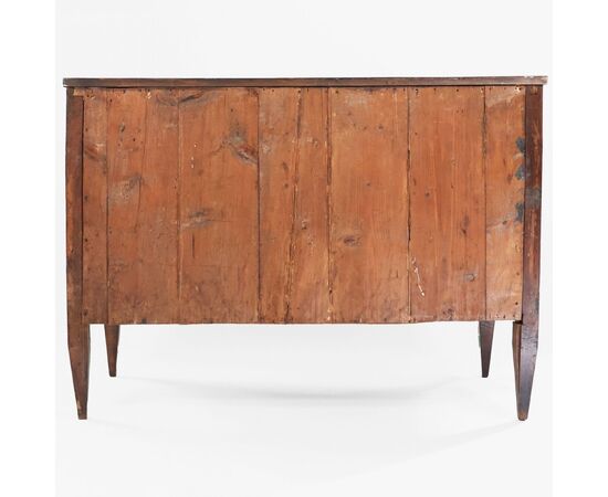 Inlaid and veneered chest of drawers in various woods, Lombardy, late 18th century