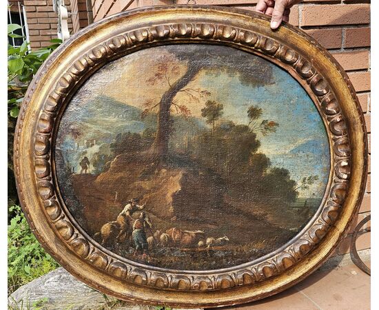 LANDSCAPE. ROMAN SCHOOL LATE 17TH CENTURY