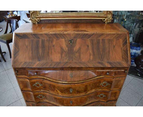 Walnut veneered fall-front desk H 106 - 120x60