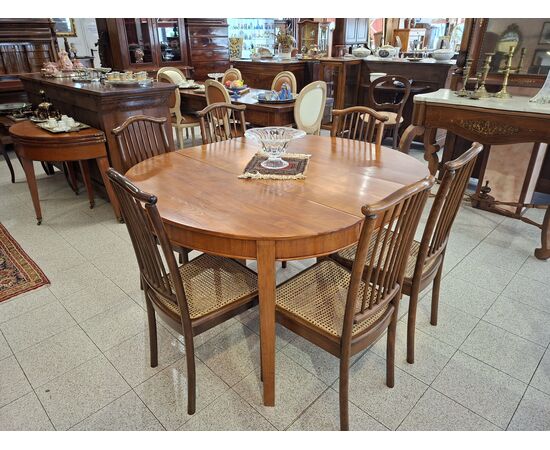 Oval cherry wood table