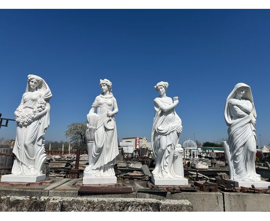 Marble four seasons statues - Height 160 cm
