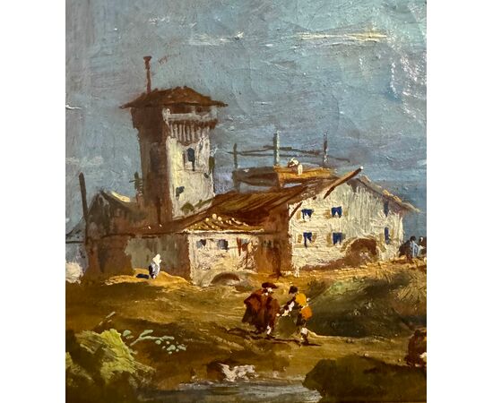 COASTAL LANDSCAPE WITH WALKER – OIL PAINTING ON CANVAS