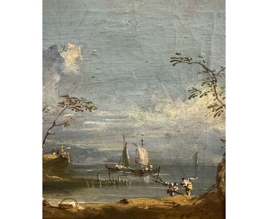 COASTAL LANDSCAPE WITH WALKER – OIL PAINTING ON CANVAS