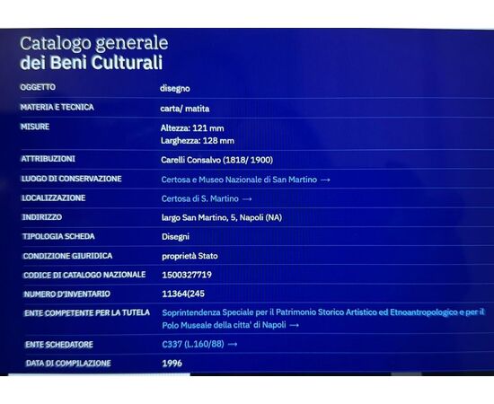 CONSALVO CARELLI “CAPRA AL PASCOLO” DIPINTO SU TELA