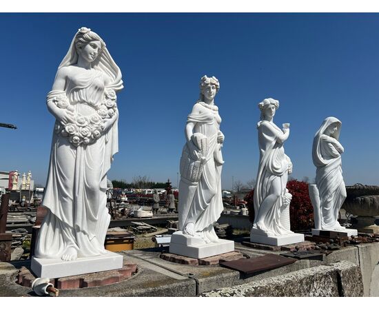 Marble four seasons statues - Height 160 cm