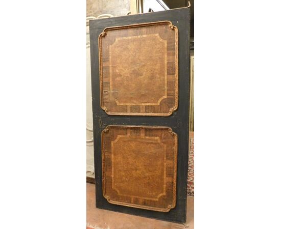 PTL277 - Lacquered door with canvas-covered panels, 18th century, dimensions cm W 100 x H 210