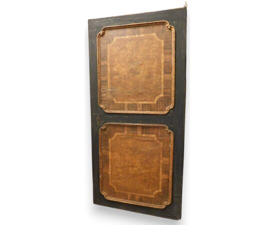 PTL277 - Lacquered door with canvas-covered panels, 18th century, dimensions cm W 100 x H 210